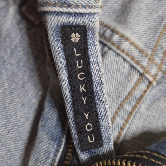 Lucky Brand Blue Distressed Jean Shorts, Size 6/28 - Picture 4 of 8